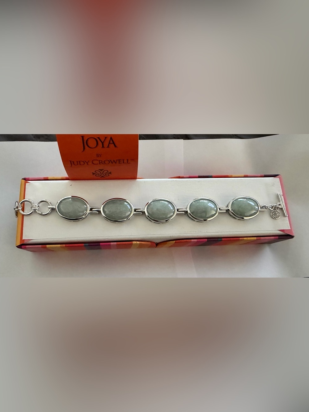 Chalcedony and Sterling Bracelet